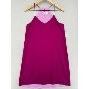 Express Reversible Magenta Pink V-Neck Mini Dress Womens Small NWT 94448182